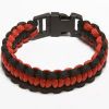 Picture of Parachute-Cord Survival Bracelet Black/Red Medium