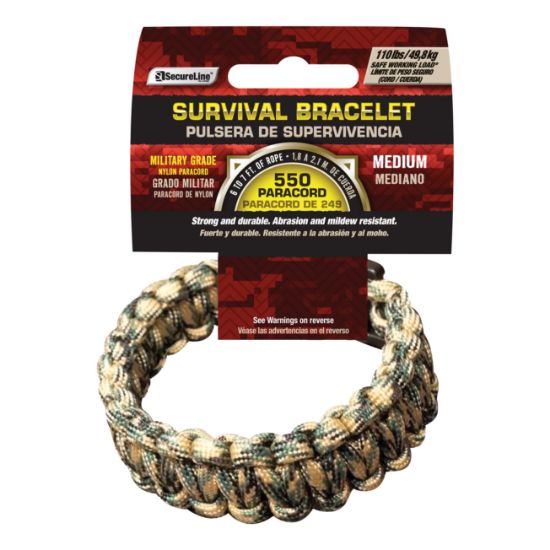 Picture of Parachute-Cord Survival Bracelet Camouflage Medium