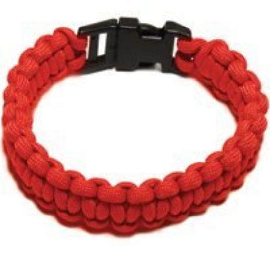 Picture of Parachute-Cord Survival Bracelet Red Large