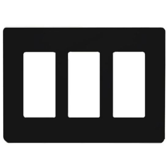 Picture of 3-Gang BLACK Wall-Plate