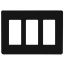 Picture of 3-Gang BLACK Wall-Plate