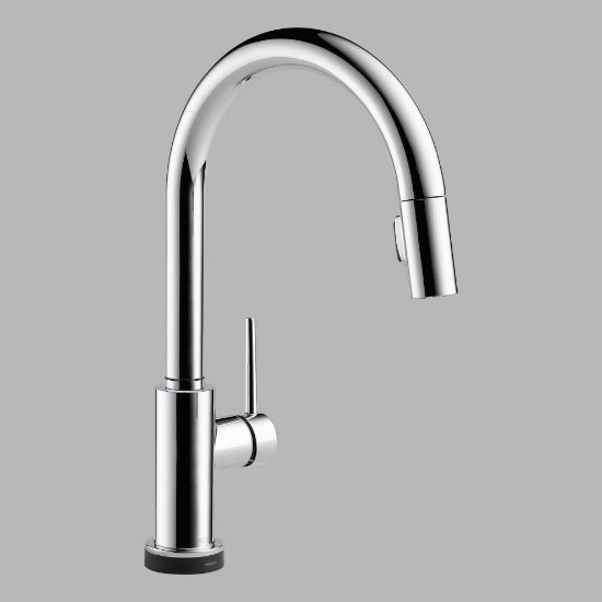 Picture of Delta Trinsic Pull-Down Kitchen-Faucet Featuring Touch2O(R) Technology Chrome Lever-Style