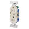 Picture of Electrical-Outlet Duplex-Receptacle 15-Amp 125-Volt Double-Pole 3-Wire Residential Grade Ivory