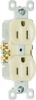 Picture of Electrical-Outlet Duplex-Receptacle 15-Amp 125-Volt Double-Pole 3-Wire Residential Grade Ivory
