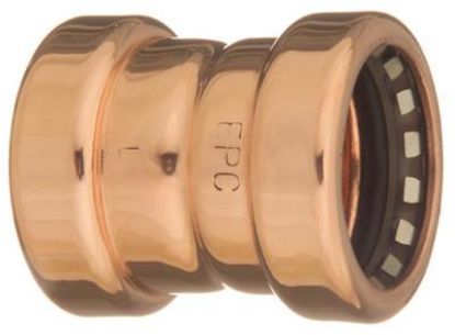 Picture of 1" CxC Tube-Coupling Push-On Fitting Wrought Permanent CU/CPVC/PEX
