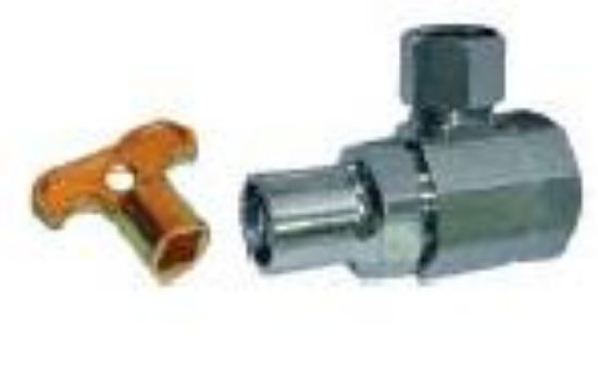Picture of 1/2" IPS X 3/8" CMP Angle Supply-Stop Loose Key