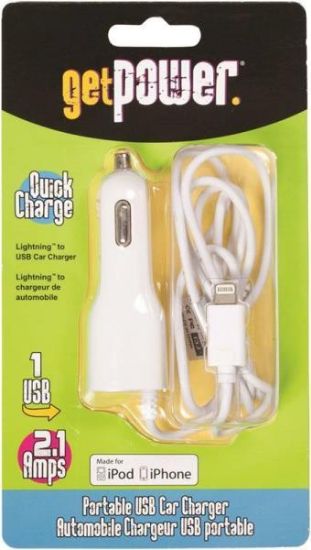 Picture of Mfi Car Charger With Extra USB-Port And Lightning