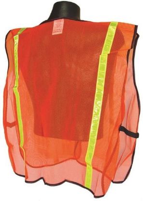 Picture of 2x/5x Large Non-rated Safety-Vest Polyester Mesh-Fabric Orange