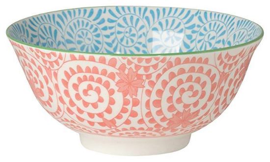 Picture of 6" Stamped Bowl - Orange Swirls