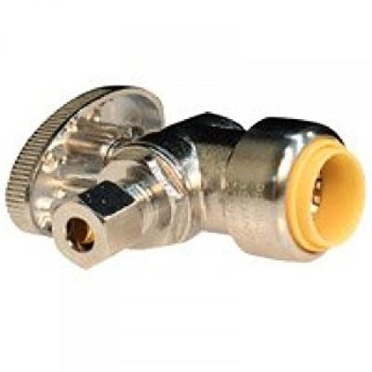 Picture of 1/2 X 3/8" Push-on Angle Supply-valve Quarter-turn