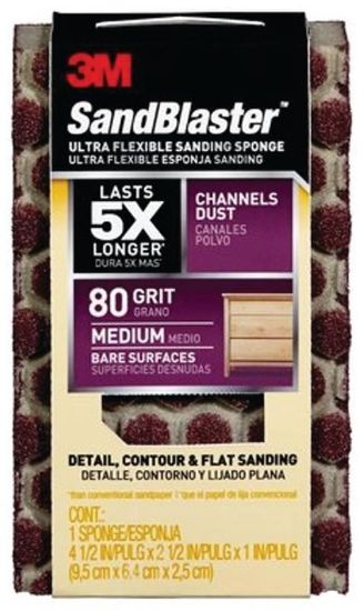 Picture of Sanding-Sponge Ultra-Flexible 4-1/2" x 2-1/2" x 1" 10/cs