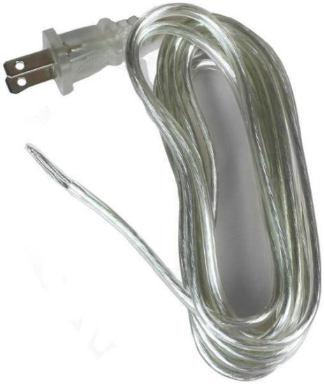 Picture of Replacement-Lamp-Cord Molded-Plug Tinned-Tips Silver