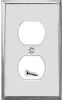 Picture of Wall-Plate Duplex-Receptacle Steel Chrome