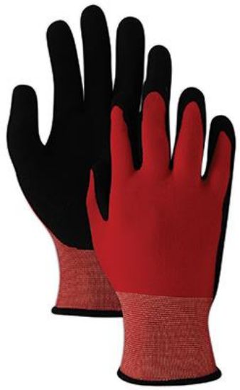 Picture of Red & Black Polyurethane And Nitrile-Coated Double Palm Gloves