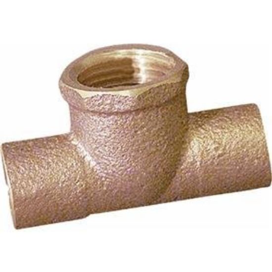 Picture of Cast-brass Straight-tee C X C X F 3/4"