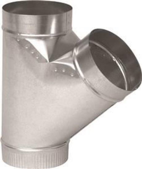 Picture of Galvanized-Steel 4" Wye Furnace-Pipe 28g