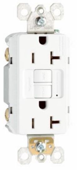 Picture of 20-Amp 125-Volt Electrical-Outlet Double-Pole 3-Wire Self-Testing White