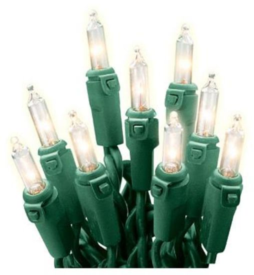 Picture of 2 X 150 Light Clear Mini Light Set Green Wire