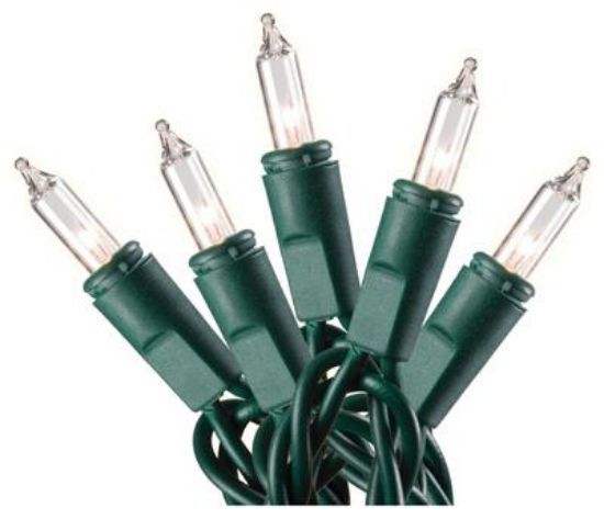 Picture of 35-Light Clear Light Set Green Wire