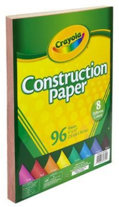 Picture of Construction-Paper 96 Sheet Crayola 8 Assorted Colors