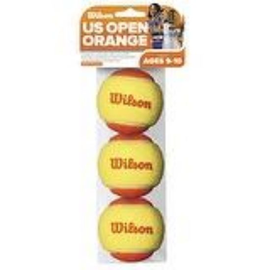 Picture of Yellow/orange 3-balls Low Compression Tennis Ball Ideal For Ages 8 Years Old And Up Stage 2 Ball Ide...