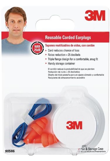 Picture of ™3m™ Corded Reusable Earplugs 1 pair with case/pack 10