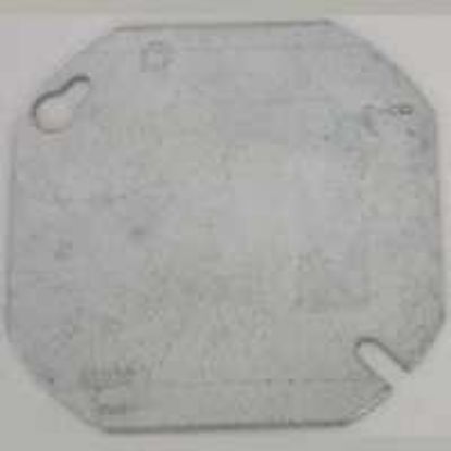 Picture of Octagon Electrical-Box-Cover Steel Flat Blank 4"