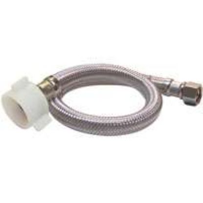 Picture of Toilet-Connector 3/8" Cmp X 7/8 Bc X 16 Braided-stainless-steel Plastic-Nut