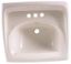 Picture of 20 X 18 Lavatory-sink Wall-mount D Shaped Bowl Backsplash White