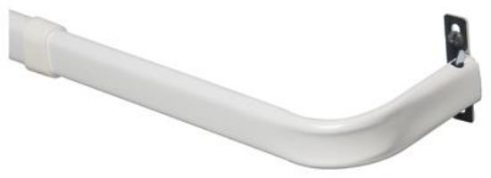 Picture of 28-48 Single Window-Curtain-Rod 2" Clearance White