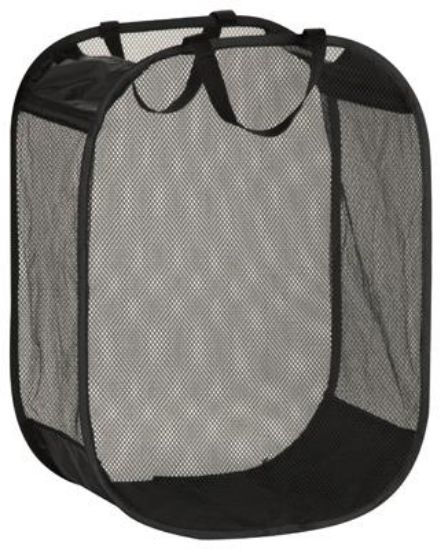 Picture of 18 X 11 X 24 Pop-up Black Mesh Laundry-basket