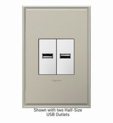 Picture of 1/2 Size Usb Outlet White