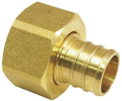 Picture of Pex Fitting Barb Female Adapter Swivel Brass ¾" Barb X ¾" Fpt