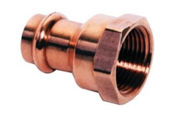 Picture of 1 X 1/2" Female-Adapter Copper-Fitting Press-Join P X Fpt