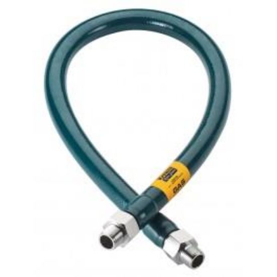 Picture of 1/2" X 72 Commercial Gas-Connector 360 Swivel-Ends Mesh PVC-Coated Mip X Mip