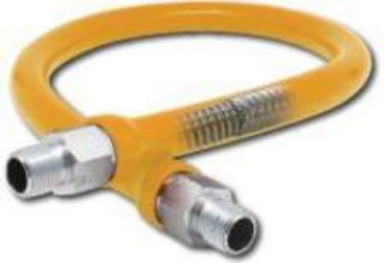 Picture of 1/2" X 24 Commercial Gas-Connector Mesh PVC-Coated Mip X Mip