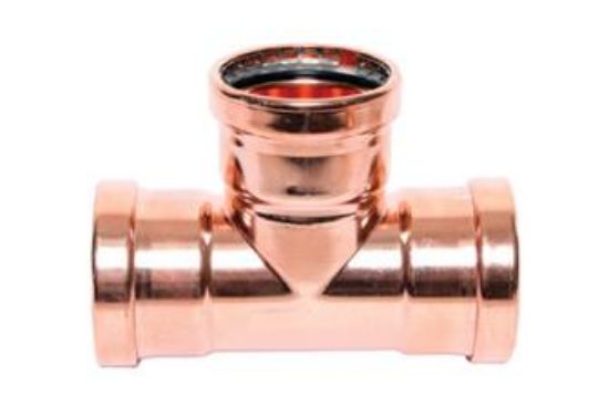 Picture of 4 Straight-Tee Copper-Fitting Press-Join P X P X P