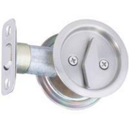 Picture of V1954 Pocket-Door Privacy-Lockset Latch Satin-Nickel