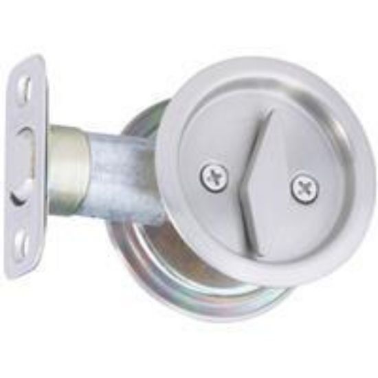 Picture of V1954 Pocket-Door Privacy-Lockset Latch Satin-Nickel