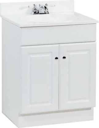 Picture of 24-1/2 W X 18-1/2 D X 35-1/4 H Richmond Combination Vanity White With Cultured Marble Top