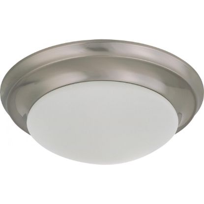 Picture of Light-Fixture 1-Bulb 12 Inch Brushed-nickel Flush-Mount Ceiling-Mount 3000k 1080 Lumens Dimmable