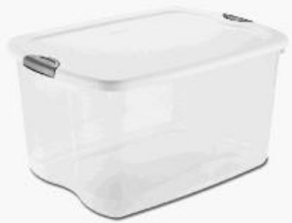 Picture of 64 Qt Latching Box Clear Plastic 13-1/2 X 23-3/4 X 16