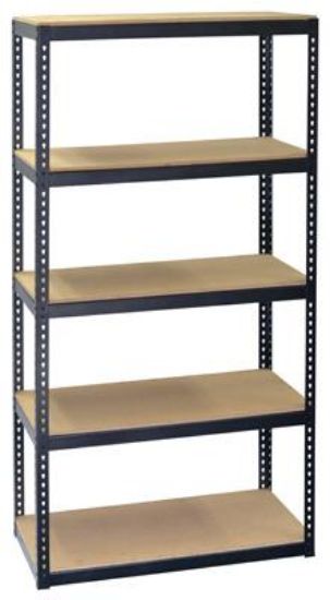Picture of 15 X 30 X 65 5 Shelf Shelving Unit 450 Lb Mdf Shelves And Steel Uprights