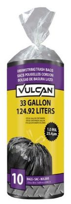 Picture of Trash-bag Draw-string 33-gallon 33" W X 38" D X Black