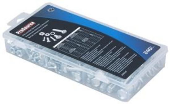 Picture of Nut And Bolt Assortment Low Carbon-Steel Bright Zinc-Plated 240