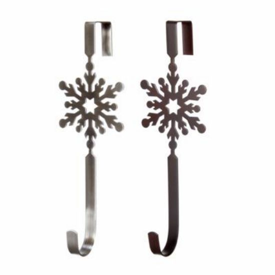 Picture of 15" Over-The-Door Wreath-Hanger Snowflake Motif