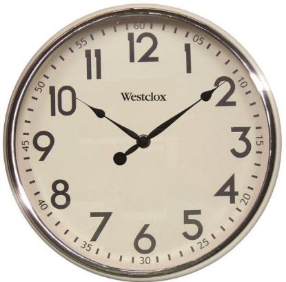 Picture of 12" Extra Thick Retro-Style Wall-Clock White One Aa Battery