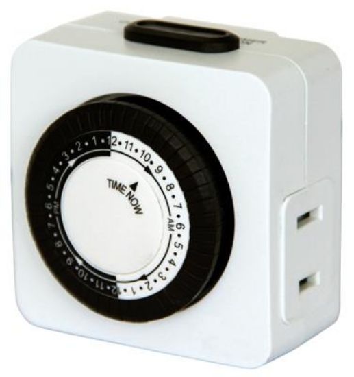 Picture of 24 Hour Mechanical Plug-in Electrical-timer 125-volt Polarized 2 Prong