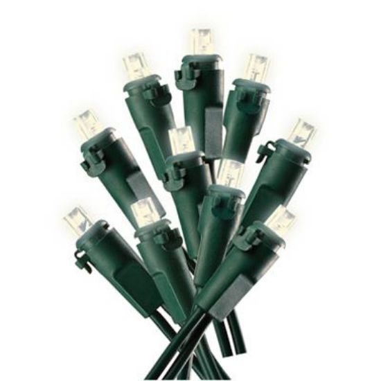 Picture of Twinkling MicroLight Set Green Wire 3" Spacing 12" Lead 4" End 17.3' Lighted Length 18.6' Total Leng...