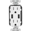 Picture of Electrical-Outlet Decora-Style 3.6a 5v White 2-port Usb Charging Outlet With 5-15r Tamper-Resistant ...